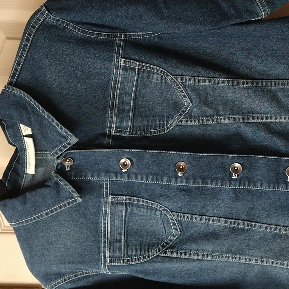 Coldwater Creek-Womens Petite (P14) Blue Jean Type Jacket - Picture 2 of 9